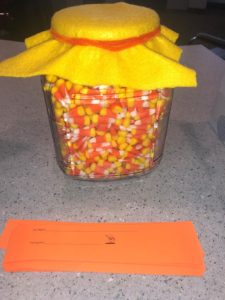 candy corn jar